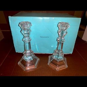 Tiffany & Co Crystal candle stick holders